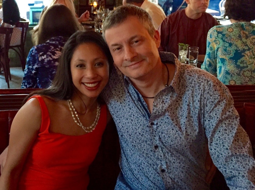 Dr. Seidenschmid and a woman smiling